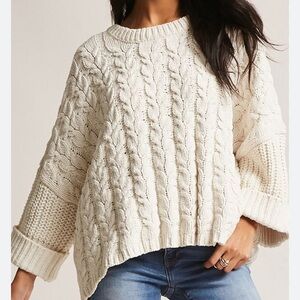 POL Cable Knit Sweater - Cream
